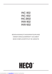 Heco INC2602 Bedienungsanleitung