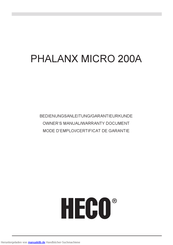 Heco PHALANX MICRO 200 A Bedienungsanleitung