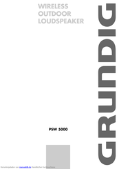 Grundig PSW 5000 Handbuch