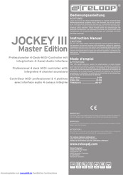 Reloop JOCKEY IIIMaster Edition Bedienungsanleitung
