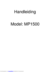 Difrnce mp 1500 Handbuch