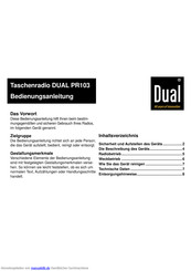 Dual PR 103 Bedienungsanleitung