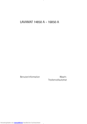 Electrolux LAVAMAT 16850 A Gebrauchsanweisung