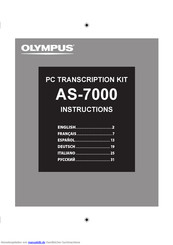 Olympus AS-7000 Bedienungsanleitung