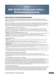Yamaha S90 XS Editor Bedienungsanleitung