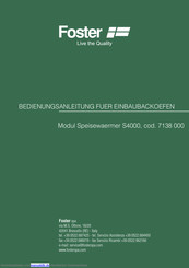 Foster S4000 Bedienungsanleitung