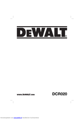 DeWalt DCR020 Betriebsanleitung