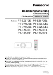 Panasonic PT-EX6OOEL Bedienungsanleitung