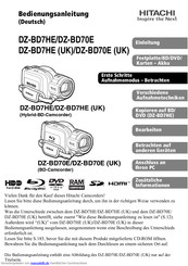 Hitachi DZ-BD70E (UK) Bedienungsanleitung