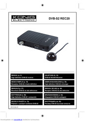 Konig Electronic DVB-S2 REC20 Bedienungsanleitung