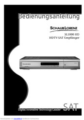 Schaub Lorenz SL1000 HD Bedienungsanleitung