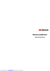 Braun phototechnik CHAMPION II Bedienungsanleitung