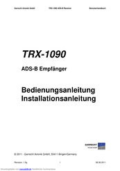 Garrecht Avionik TRX-1090 Bedienungs Und Installationsanleitung Handbuch