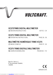 VOLTCRAFT VC275TRMS Bedienungsanleitung