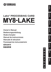 Yamaha MY8-LAKE Bedienungsanleitung