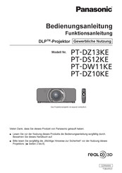 Panasonic PT-DW11KE Bedienungsanleitung