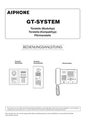 Aiphone GT-SYSTEM Bedienungsanleitung
