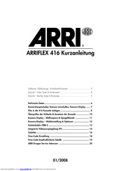 ARRI ARRIFLEX 416 Kurzanleitung
