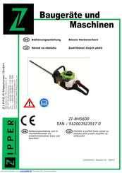 Zipper ZI-BHS600 Bedienungsanleitung