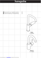 Hansgrohe Focus S 31710009 Gebrauchsanleitung