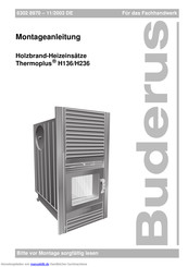 Buderus Thermoplus H136 Montageanleitung