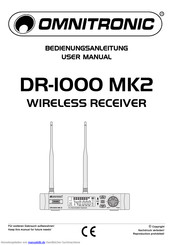 Omnitronic DR-1000 MK2 Bedienungsanleitung