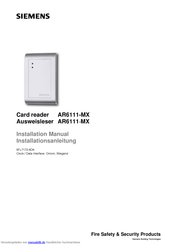 Siemens AR6111-MX Installationsanleitung