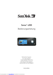 SanDisk Sansa c200 Bedienungsanleitung