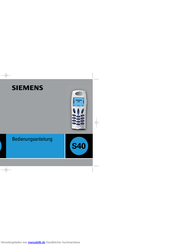 Siemens surpresso S40 Bedienungsanleitung