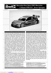 REVELL Mercedes-Benz Bank AMG Mercedes C-Klasse DTM 2011 Bruno Spengler Handbuch