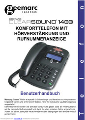 Geemarc ClearSound 1400 Benutzerhandbuch