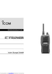 Icom IC-F4029SDR Bedienungsanleitung
