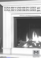 M Design LUNA 850 DV GOLD gaz Bedienungsanleitung