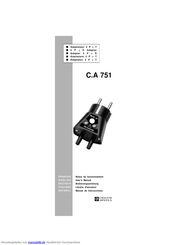 Chauvin Arnoux C.A751 Bedienungsanleitung