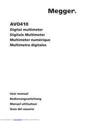 Megger AVO410 Bedienungsanleitung