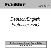 Franklin Professor PRO BDS-1840 Bedienungsanleitung