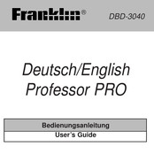 Franklin Professor PRO DBD-3040 Bedienungsanleitung