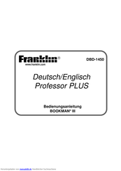 Franklin Professor PLUS DBD-1450 Bedienungsanleitung