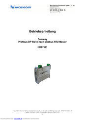 Wachendorff Profibus DP Slave nach Modbus RTU Master HD67561 Betriebsanleitung