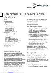 Interlogix UVC-XP4DN-HR(-P) Benutzerhandbuch
