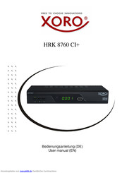 xoro HRK 8760 CI+ Bedienungsanleitung