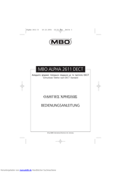 Mbo alpha 2611 dect Bedienungsanleitung