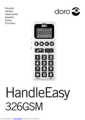 Doro 326 GSM Handle Easy Handbuch
