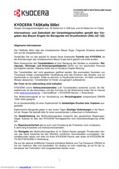 Kyocera TASKalfa 500ci Wartung Und Service