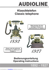 Audioline Klassiktelefon 1892 Bedienungsanleitung