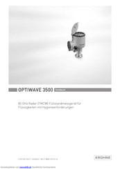 KROHNE OPTIWAVE 3500 Handbuch