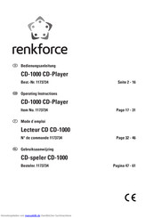 Renkforce CD-1000 Bedienungsanleitung