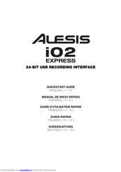 Alesis io2 express Kurzanleitung