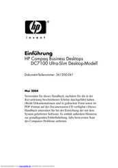 HP DC7100 Ultra-Slim Handbuch