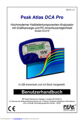 Peak Atlas DCA Pro Benutzerhandbuch